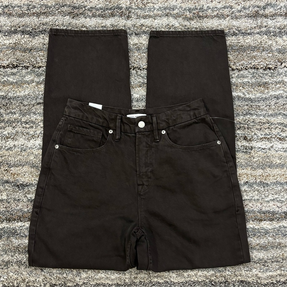 Good American High Rise Straight Leg Jean Sz 2/26 | Good American High Rise Jean
